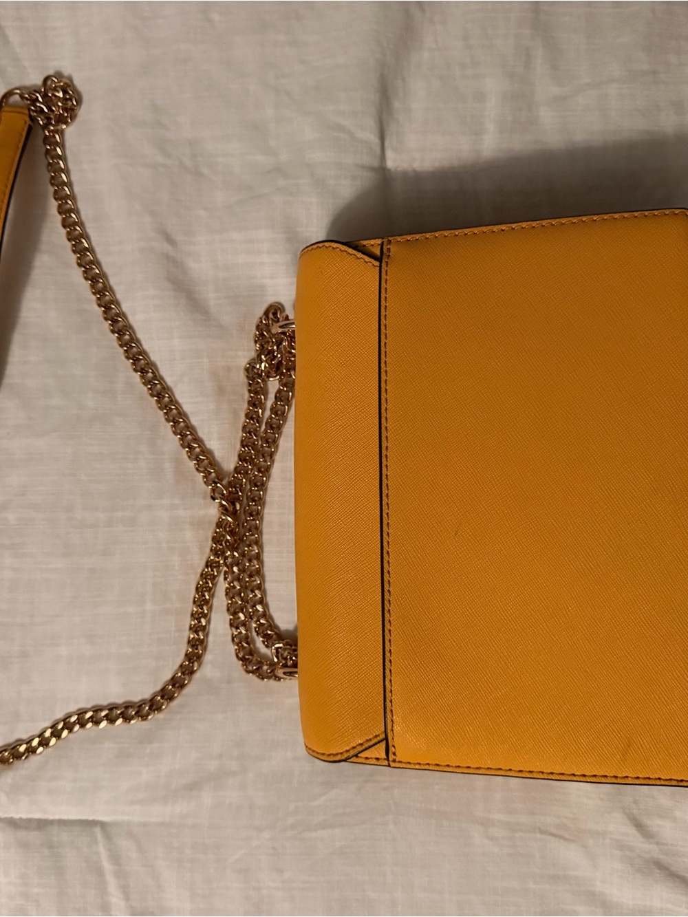 Tory Burch Saffron Yellow Leather Chain Crossbody - Picture 6 of 6
